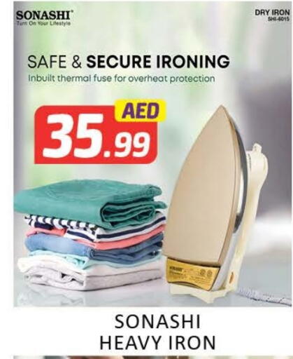 SONASHI Ironbox available at Mango Hypermarket LLC in UAE - Dubai