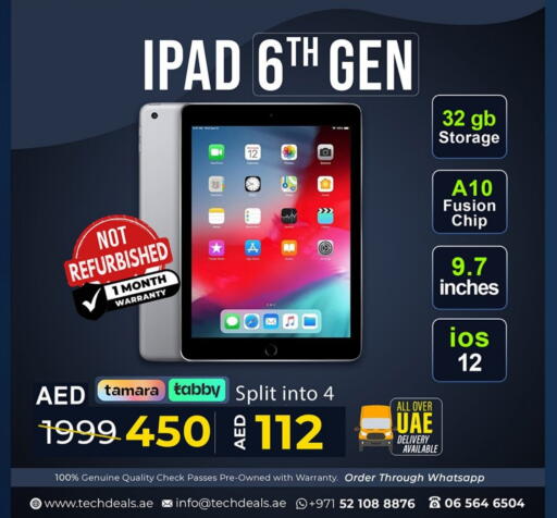 APPLE iPad available at TechDeals Electronics Trading in UAE - Umm al Quwain