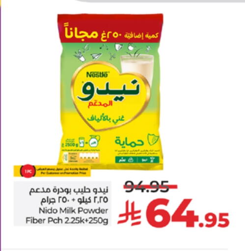 NIDO Milk Powder available at LULU Hypermarket in KSA, Saudi Arabia, Saudi - Jeddah
