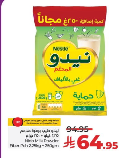 Powdered & Condensed Milk in LULU Hypermarket, Saudi Arabia Offers - Saudi Arabia NIDO Milk Powder available at LULU Hypermarket in KSA, Saudi Arabia, Saudi - Jubail