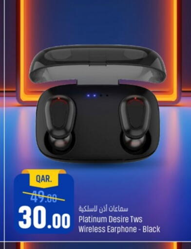 PLATINUM Earphone available at Paris Hypermarket in Qatar - Al Khor