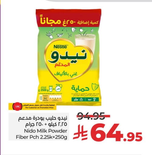 Powdered & Condensed Milk in LULU Hypermarket, Saudi Arabia Offers - Saudi Arabia NIDO Milk Powder available at LULU Hypermarket in KSA, Saudi Arabia, Saudi - Jubail