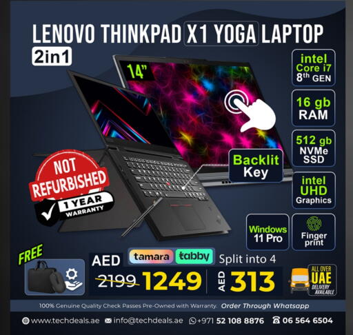 LENOVO Laptop available at TechDeals Electronics Trading in UAE - Fujairah