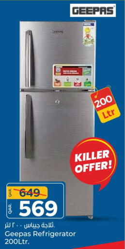 GEEPAS Refrigerator available at Paris Hypermarket in Qatar - Al-Shahaniya