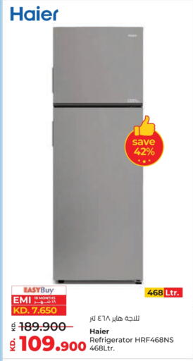 HAIER Refrigerator available at Lulu Hypermarket  in Kuwait - Ahmadi Governorate