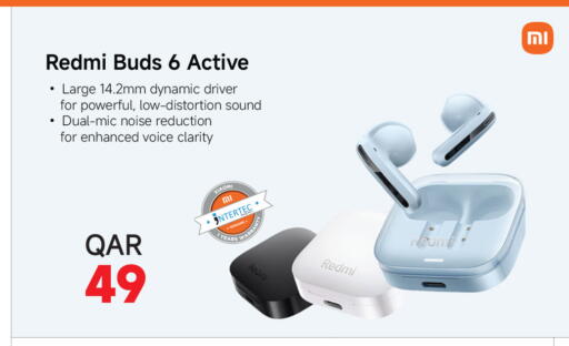 Accessories - Electronics in Safari Hypermarket, Qatar Offers - Qatar REDMI Earphone available at Safari Hypermarket in Qatar - Al-Shahaniya