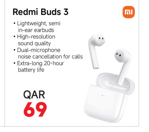 Accessories - Electronics in Safari Hypermarket, Qatar Offers - Qatar REDMI Earphone available at Safari Hypermarket in Qatar - Al-Shahaniya