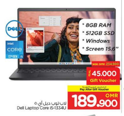 DELL Laptop available at Nesto Hyper Market   in Oman - Muscat