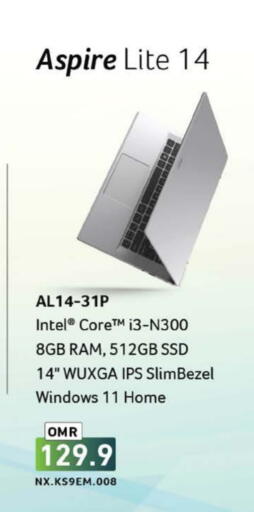 ACER Laptop available at Nesto Hyper Market   in Oman - Muscat