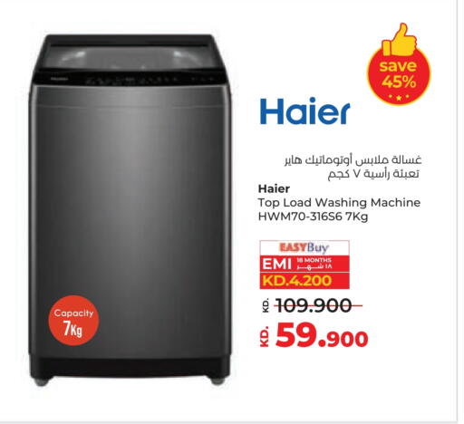 HAIER Washing Machine available at Lulu Hypermarket  in Kuwait - Jahra Governorate