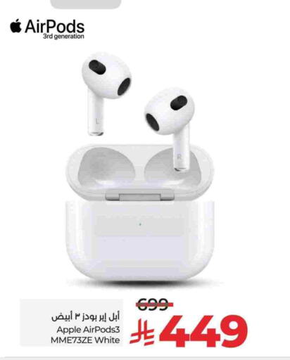 APPLE Earphone available at LULU Hypermarket in KSA, Saudi Arabia, Saudi - Jeddah