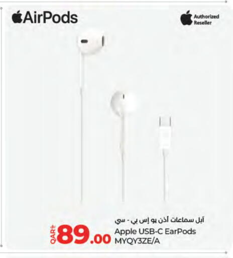 Accessories - Electronics in LuLu Hypermarket, Qatar Offers - Qatar APPLE Earphone available at LuLu Hypermarket in Qatar - Al Rayyan
