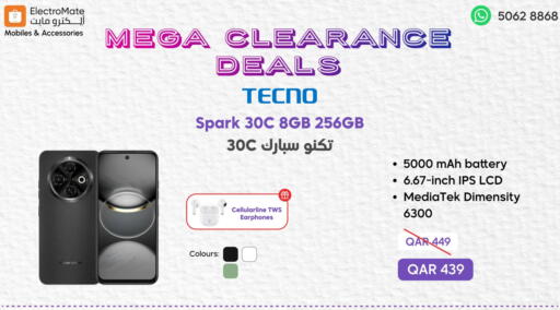 TECNO available at  ELECTROMATE QA TRADING in Qatar - Al Rayyan