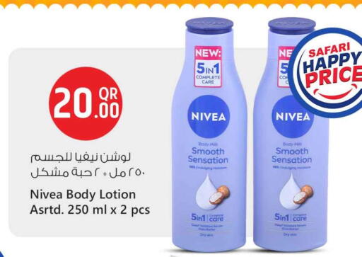 Nivea Body Lotion & Cream available at Safari Hypermarket in Qatar - Al Shamal