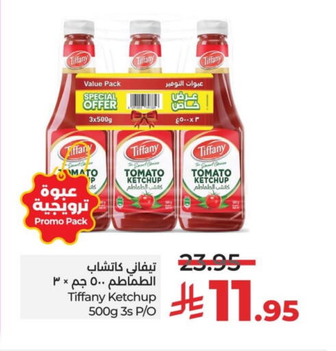 TIFFANY Tomato Ketchup available at LULU Hypermarket in KSA, Saudi Arabia, Saudi - Qatif