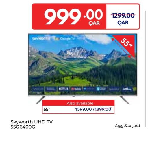 تلفزيون in كارفور, قطر Offers - قطر سكاي وورث تلفاز ذكي available at كارفور in قطر - الشحانية
