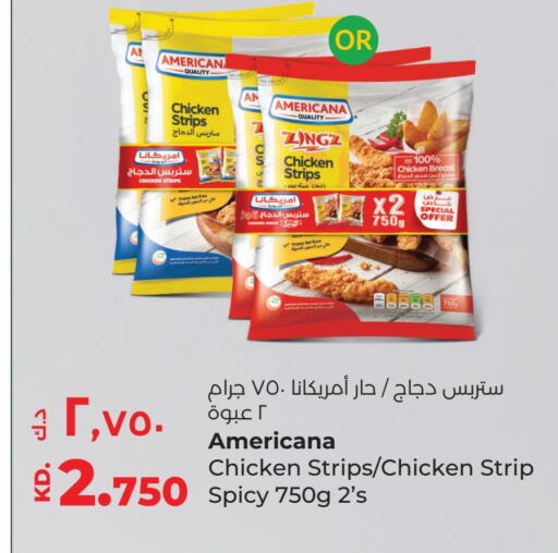 أمريكانا شرائح الدجاج available at لولو هايبر ماركت in الكويت - محافظة الأحمدي