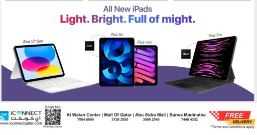 APPLE iPad available at iCONNECT  in Qatar - Doha