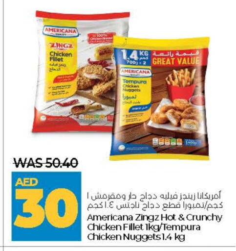 AMERICANA Chicken Nuggets available at Lulu Hypermarket in UAE - Abu Dhabi