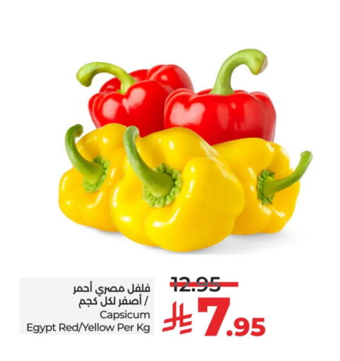 Fresh Vegetables in LULU Hypermarket, Saudi Arabia Offers - Saudi Arabia Chilli / Capsicum from Egypt available at LULU Hypermarket in KSA, Saudi Arabia, Saudi - Hafar Al Batin