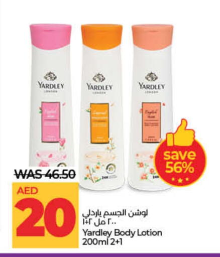 YARDLEY Body Lotion & Cream available at Lulu Hypermarket in UAE - Ras al Khaimah