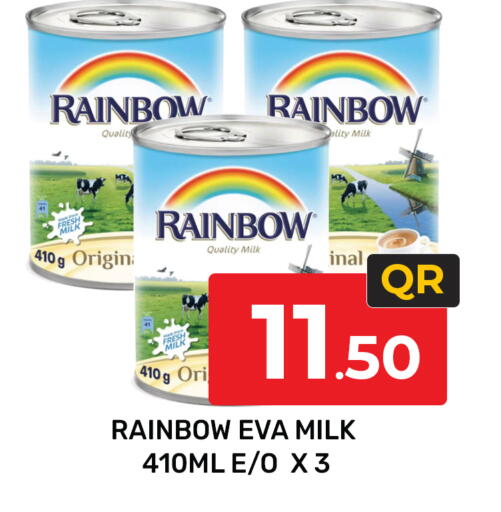RAINBOW Evaporated Milk available at Majlis Hypermarket in Qatar - Doha