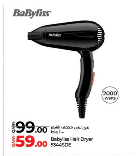 BABYLISS Hair Appliances available at LuLu Hypermarket in Qatar - Al-Shahaniya