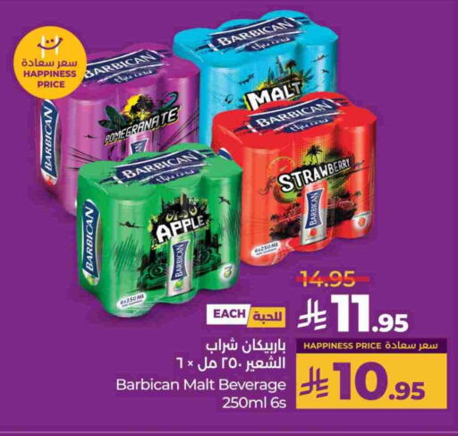 Malt Beverages in LULU Hypermarket, Saudi Arabia Offers - Saudi Arabia BARBICAN available at LULU Hypermarket in KSA, Saudi Arabia, Saudi - Riyadh
