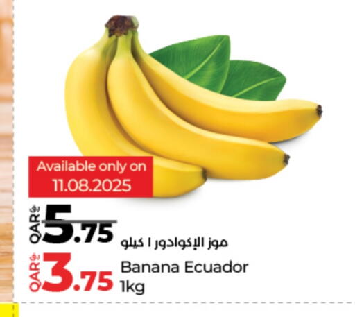موز from Ecuador available at لولو هايبرماركت in قطر - الشمال