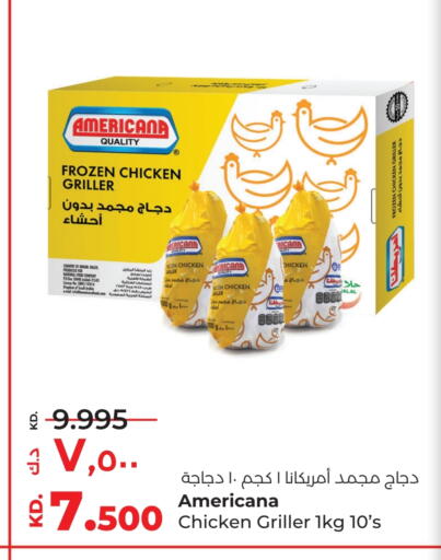 أمريكانا دجاج كامل مجمد available at لولو هايبر ماركت in الكويت - محافظة الأحمدي