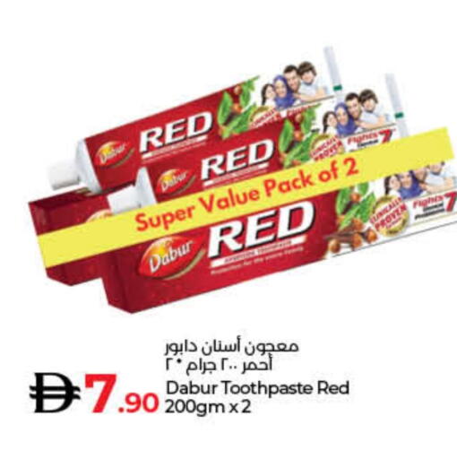 DABUR RED Toothpaste available at Lulu Hypermarket in UAE - Umm al Quwain