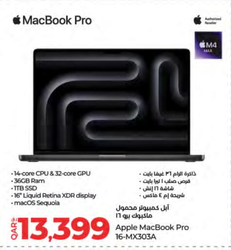 APPLE Laptop available at LuLu Hypermarket in Qatar - Al Khor