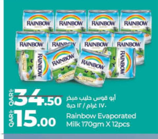 RAINBOW Evaporated Milk available at LuLu Hypermarket in Qatar - Al Wakra