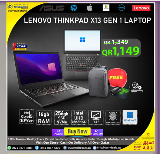 LENOVO Laptop available at Tech Deals Trading in Qatar - Al Shamal