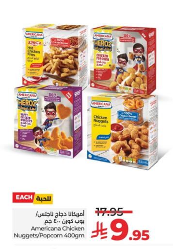 AMERICANA Chicken Nuggets available at LULU Hypermarket in KSA, Saudi Arabia, Saudi - Al-Kharj