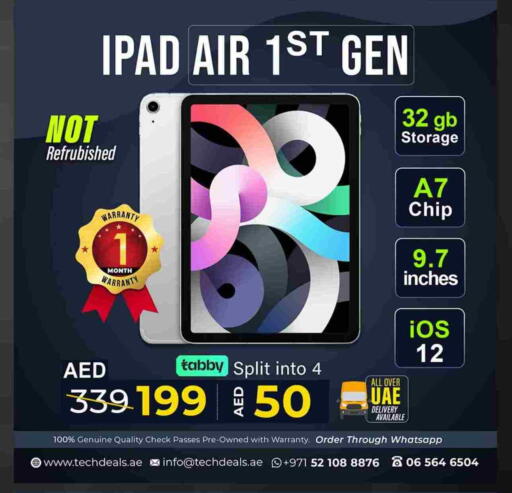 APPLE iPad available at TechDeals Electronics Trading in UAE - Sharjah / Ajman