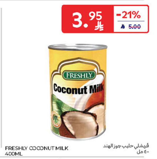 FRESHLY Coconut Milk available at Carrefour in KSA, Saudi Arabia, Saudi - Sakaka