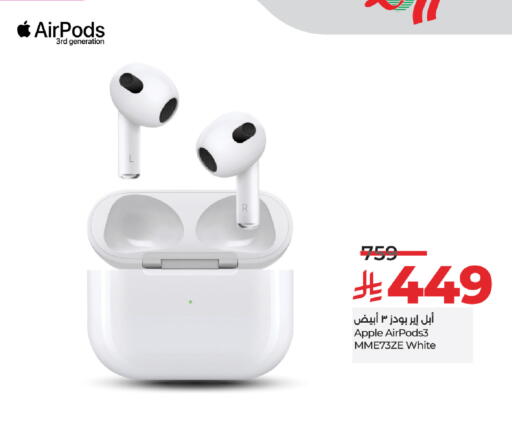APPLE Earphone available at LULU Hypermarket in KSA, Saudi Arabia, Saudi - Al Khobar