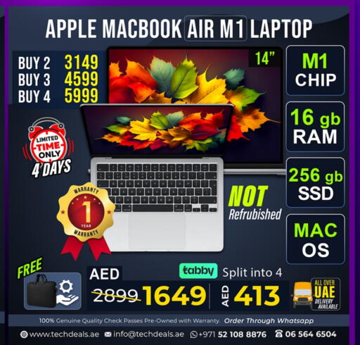 APPLE Laptop available at TechDeals Electronics Trading in UAE - Abu Dhabi