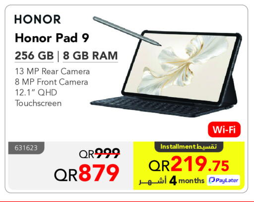 HONOR available at Jarir Bookstore  in Qatar - Al Shamal