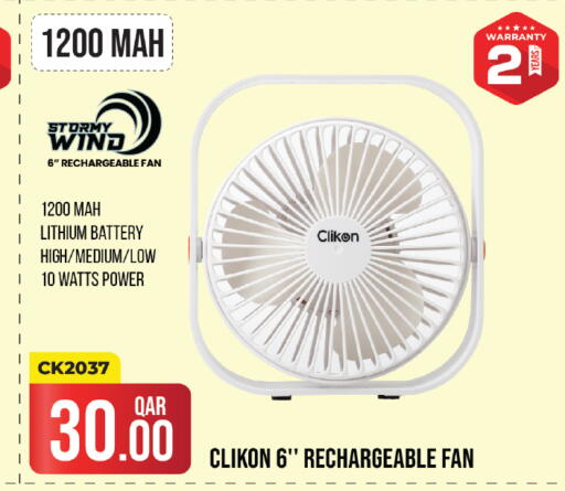 CLIKON Fan available at Kenz Mini Mart in Qatar - Al Shamal