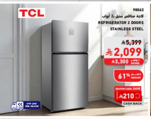 TCL Refrigerator available at SACO in KSA, Saudi Arabia, Saudi - Al-Kharj