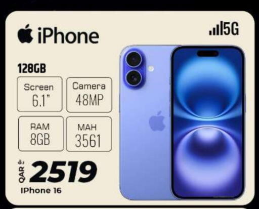 APPLE iPhone 16 available at Al Rawabi Electronics in Qatar - Doha