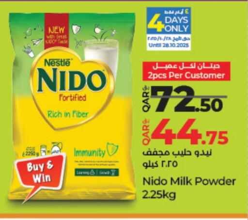 NIDO Milk Powder available at LuLu Hypermarket in Qatar - Al Shamal