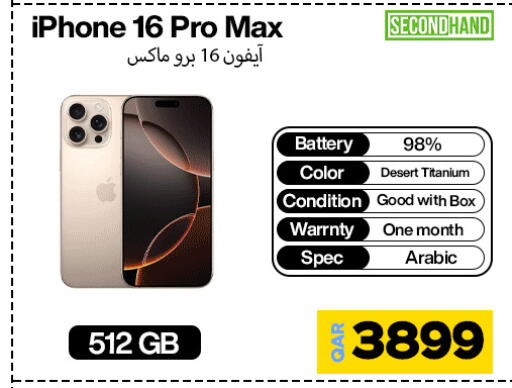 APPLE iPhone 16 available at Miracle Phones in Qatar - Al Wakra
