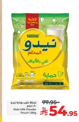 نيدو حليب مجفف available at لولو هايبرماركت in مملكة العربية السعودية, السعودية, سعودية - الخرج