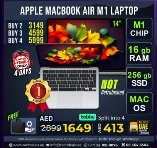 APPLE Laptop available at TechDeals Electronics Trading in UAE - Abu Dhabi