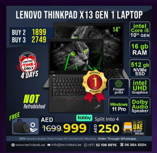 LENOVO Laptop available at TechDeals Electronics Trading in UAE - Ras al Khaimah