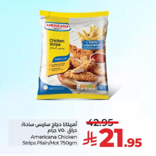 AMERICANA Chicken Strips available at LULU Hypermarket in KSA, Saudi Arabia, Saudi - Tabuk