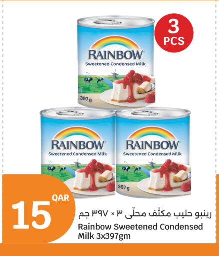 RAINBOW Condensed Milk available at City Hypermarket in Qatar - Al Shamal